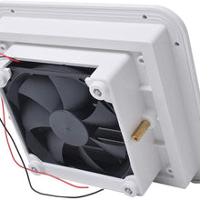 DEDC1 Pack 12V Fridge Vent Outlet with Fan for RV Trailer Caravan Side Air Ventilation Exhaust Fan RV Car Styling Accessories-White (Silent Type)