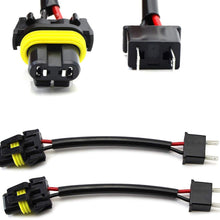iJDMTOY (2) H7 To 9005/9006/HB4 Pigtail Wire Wiring Harness Adapters For Headlight Conversion Retrofit