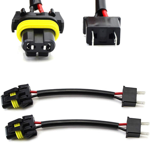 iJDMTOY (2) H7 To 9005/9006/HB4 Pigtail Wire Wiring Harness Adapters For Headlight Conversion Retrofit