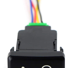 iJDMTOY (1) Factory Style 4-Pole 12V Push Button Switch w/LED Background Indicator Lights For Fog Lights, DRL, LED Light Bar, etc (39mm Standard Size)