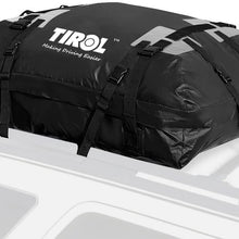TIROL Waterproof Roof Top Carrier Cargo Luggage Travel Bag (15 Cubic Feet) for Vehicles with Roof Rails