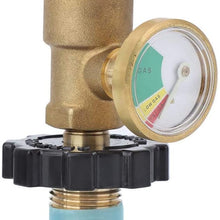 Propane Adapter, Work with BBQ Grills, Camping Stoves Propane Tank Brass Adapter W/Pressure Meter Gauge Outdoor Cooking Utensils Propane Y-Splitter