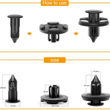 GOOACC GRC-09 40 Pcs Clips Nylon Bumper Fastener Rivet OEM Replacement 01553-09321 Fender Liner and Radiator 8mm