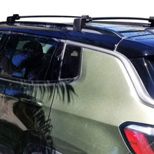Roof Racks Compatible With 2018-2020 Jeep Compass, Factory Style Black Cross Bar Bars Luggage Carrier by IKON MOTORSPORTS