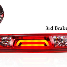 For 2007-2013 Chevy Chevrolet Silverado/GMC Sierra 1500 2500HD 3500HD 3D LED Bar 3rd Third Tail Brake Light Rear Cargo Lamp High Mount Stop light Electroplating Housing (Red)