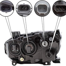 Brock Replacement Set Halogen Headlights with Black Bezel Compatible with 2019 2020 Civic