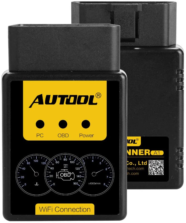 AUTOOL Yellow A1 OBDII Code Reader Auto Diagnostic Tool Engine Fault Scanner with WiFi Connect