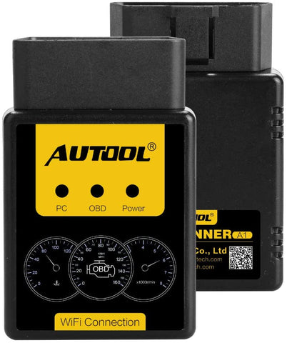 AUTOOL Yellow A1 OBDII Code Reader Auto Diagnostic Tool Engine Fault Scanner with WiFi Connect