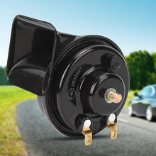 Acouto Waterproof Auto Horn 12V,Universal Car Horn 12V 105dB Truck Dynamic Speaker Monophonic Snail Black Waterproof