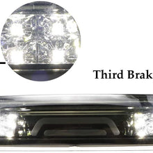 for 14 15 16 17 18 Chevy Silverado/GMC Sierra 1500 2500HD 3500HD LED 3rd Third Brake Light Cargo Lamp High Mount Stop light Chrome Housing + Smoke Lens