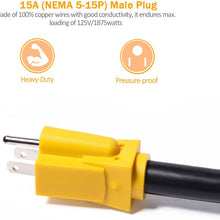 Snowy Fox RV 15Amp to 30Amp Adapter - 15Male/30Female Camper RV Electrical Adapter Power Cord with Innovative 180 Degree Bend Design Easy Ergonomic Grip Handle, 18inches,12AWG 125V/1875W