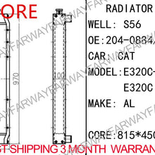 2040996 204-0996 CORE Radiator,Water FITS Caterpillar CAT 320C 320CL E320C L