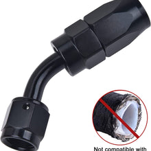 EVIL ENERGY 6AN Straight Swivel Hose End Fitting for Braided Fuel Line Aluminum Black 2PCS