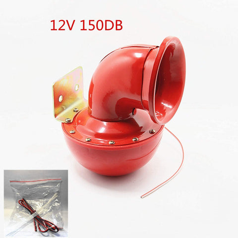 AIHOME Car Electric Horn Car Horn Loud Horn 150db Horn Loudspeaker Air Horn Electric Red Metal Horn Unique Bull called sound Super Loud Horn for Any 12V Cars Lorrys Train Truck Boat Moto etc