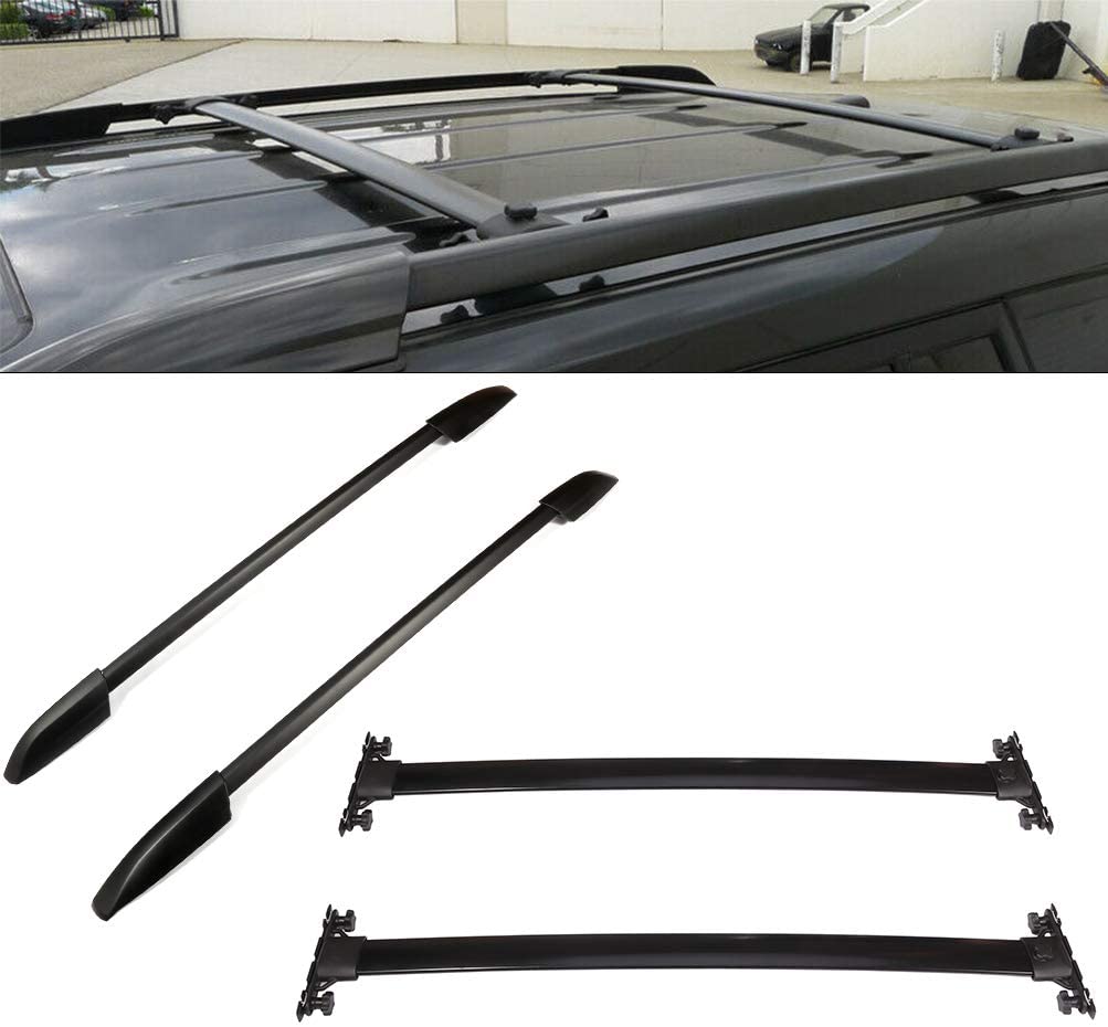 ROADFAR Roof Rack Crossbars Aluminum Racks side rails 4pcs Fit for Toyota Highlander 2008-2013 Baggage Rail Crossbars Set