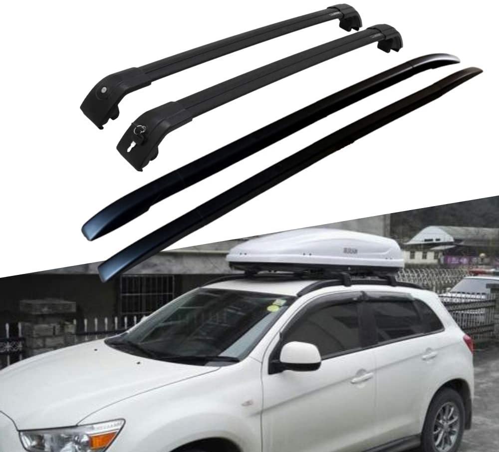 Titopena Roof Rack Cross Bars fit for Mitsubishi ASX Outlander Sport 2010-2021 Side Rails Aluminum Cross Bar Replacement for Rooftop Cargo Carrier Bag Luggage Kayak Canoe Bike Snowboard Skiboard(4PCS)