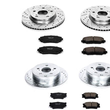 Power Stop K4100 Front & Rear Brake Kit with Drilled/Slotted Brake Rotors and Z23 Evolution Ceramic Brake Pads