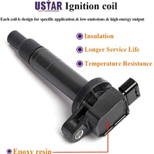USTAR Ignition Coils 4 Pack for Toyota Echo Prius Prius C Yaris Scion XA XB Engine L4 1.5 Replaces 90919-02240