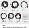 GOLOHO Door Seal Kit for Tesla Model 3 Model Y, Self-Adhesive Rubber Weatherstrip Noise Reduction Kit (Left & Right Side)