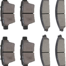 HUBDEPOT Slotted Ceramic Brake Pads fit for 2005-2007 Ford Five Hundred,2005-2007 Ford Freestyle,2008-2009 Ford Taurus,2008-2009 Ford Taurus X,2005-2007 Mercury Montego,2008-2009 Mercury Sable