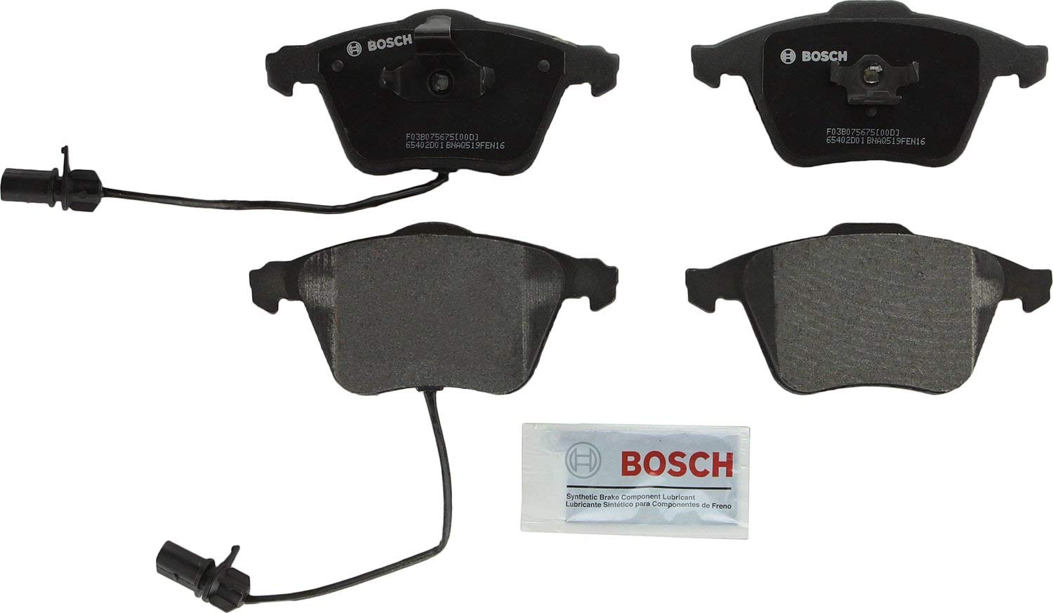 Bosch BP1111 QuietCast Premium Semi-Metallic Disc Brake Pad Set For: Audi A4, A4 Quattro, A6, A6 Quattro, S4, TT Quattro, Front