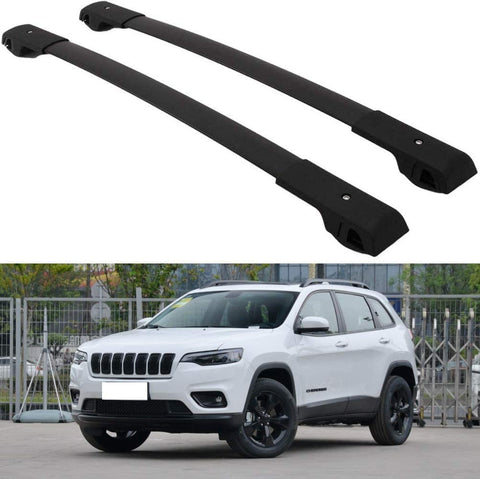 SAREMAS Roof bar for Jeep Cherokee 2014-2019 2020 Top Roof Rack Rail Cross Bars Luggage Cargo Carrier