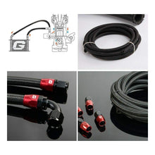 AN8 8AN 20FT Nylon Braided Oil Fuel Line Hose with AN8 Swivel Fitting End