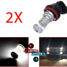 cciyu 2 Pack High Power White COB H11 H8 H9 LED Fog Light Bulb W/Projector Replacement fit for DRL Fog Lights Driving Lamps
