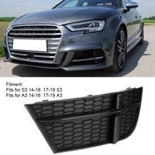 Suuonee Car fog light frame cover, Car Black Fog Light Cover Lamp Frame Grille Modified Accessory Fits for Audi A3 S-Line/S3