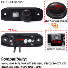 Super HD Vehicle Camera 1280x720 Pixels 1000 TV Lines car Rear View Back up Vehicle Camera Parking Reverse for Volvo S80 S140 XC60 S40 C70 S80L S40L S80 S60L S40L XC90 S80L Waterproof