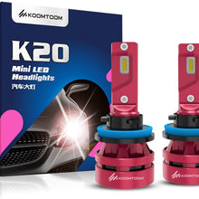 KOOMTOOM Mini Led Headlight Bulbs H7 Led Bulbs Kits 6000K 400% Brightness Headlight/DRL CREE Chip 360 Degree Adjustable Beam Pattern 55W 12000Lm