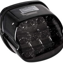 NTHREEAUTO Smoked LED Rear Tail Light Motorcycle Taillights Brake Driving Compatible with Harley Dyna Road King Electra Glide Street Bob Touring