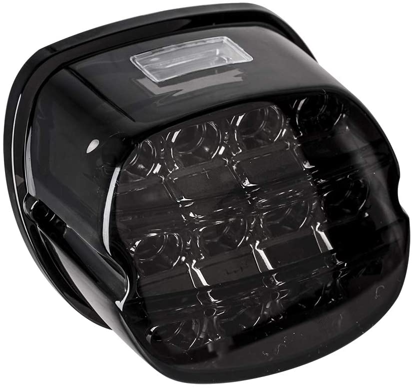 NTHREEAUTO Smoked LED Rear Tail Light Motorcycle Taillights Brake Driving Compatible with Harley Dyna Road King Electra Glide Street Bob Touring