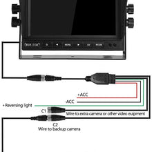 Dual Backup Camera with Monitor Kit System(12-24V) 7" HD Monitor Reversing +2 Rear View 170° Wide Angel Night Vision Waterproof,18 Infrared Lights Camera Fit for Trucks/RV/Van/Campers/Vehicles.