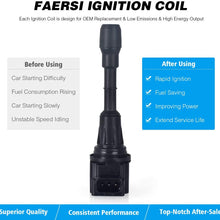 FAERSI Ignition Coil Pack of 6 Compatible with 2007-2017 Nissan Altima Maxima Murano Quest, 2008-2012 Infiniti EX35 FX35 V6 3.5L - UF550