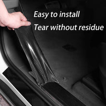 Car Door Sill Protector Bumper Protector Carbon Fiber Car Wrap Film 5D Gloss Black Vinyl Automotive Wrap Film Self-Adhesive Anti-Collision Film Fits for Most Car (2In x 33Ft, Black)