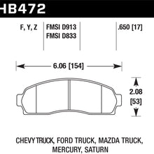 Hawk Performance HB472F.650 HPS Performance Ceramic Brake Pad