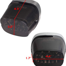 NTHREEAUTO Smoked LED Tail Light, Brake Integrated Turn Signals Compatible with Harley Davidson Sportster XL883c Street Glide Road King Low Profile Taillights