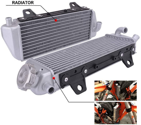AnXin Radiator Performance Aluminum Fit for K.T.M 125 XC-W 250 300 350 450 500 SX SX-F Factory Editon EXC-F XC XC-F XC-W 2016 2017 2018 Motorcycle