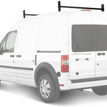 AA-Racks Model DX36 Compatible Ford Transit Connect 2008-13 Steel 2 Bar Utility Drilling Van Roof Ladder Rack System - Matte White