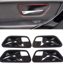 Carbon Fiber ABS Plastic Interior Door Handle Bowl Cover Trim For BMW 3 4 Series f30 f32 f35 316i 318i 320li 2013-2018