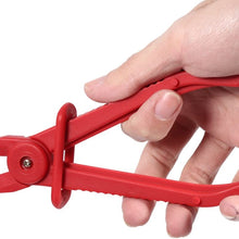 Qiilu 3pcs Line Clamps Flexible Hose Clamps Pliers,Jaw Pinch Pliers - Line Clamps for Brake Hoses, Fuel Hoses, Gas lines, Coolant Hoses, Radiator Hoses, Most Flexible Hoses, Red