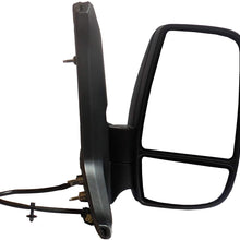 Brand new Passenger Right Side Mirror Replacement Upper Glass with Headted And Plate fit Ford Transit 150 250 350 from 2015-Onward