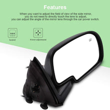SCITOO Door Mirrors Left and Right Side Fit 2002 for Chevy Avalanche/Suburban 1500/2500/Tahoe for GMC Yukon XL 1500/2500/Yukon with Power Heated Manual Folding- Pair