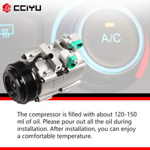 cciyu AC Compressor and A/C Clutch for Kia Sedona 3.5L 2002-2005 CO 10973C Auto Repair Compressors Assembly