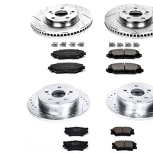 Power Stop K4101 Front & Rear Brake Kit with Drilled/Slotted Brake Rotors and Z23 Evolution Ceramic Brake Pads