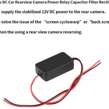 Car Rear View Rectifier, 12V DC Power Relay Capacitor Filter Connector for Backup Camera Rectifier Auto Car Camera Filter (2 Pack)