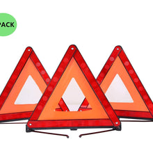 ATP Triangle Warning Frame Triangle Emergency Warning Triangle Reflector Safety Triangle Kit 3 Pack