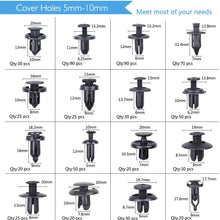 EZYKOO 625Pcs Car Push Retainer Clips & Plastic Fasteners Kit - 16 Most Popular Sizes Auto Push Pin Rivets Set Nylon Bumper Fender Rivets Clips Door Trim Panel Clips Compatible with GM Toyota Honda