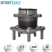 Detroit Axle - 4PC Front Wheel Bearing & Rear Wheel Hub Bearing Assembly w/ABS Replacement for 2007-2008 Dodge Caliber AWD w/ABS Disc Brakes - [2007-2010 Jeep Compass 4WD] - 2007-2010 Jeep Patriot 4WD